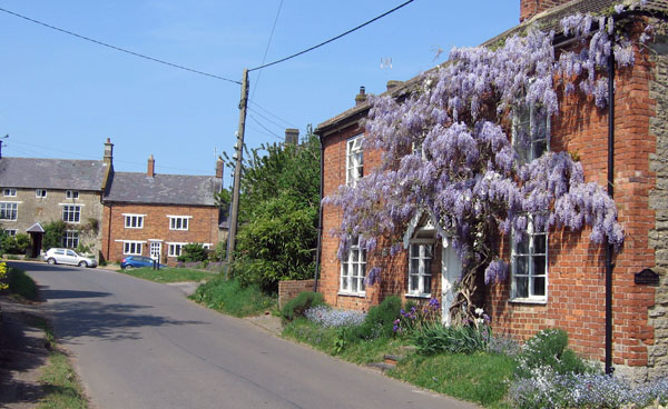 "If Winter's here, can Spring be far behind?" Wisteria Cottage in April